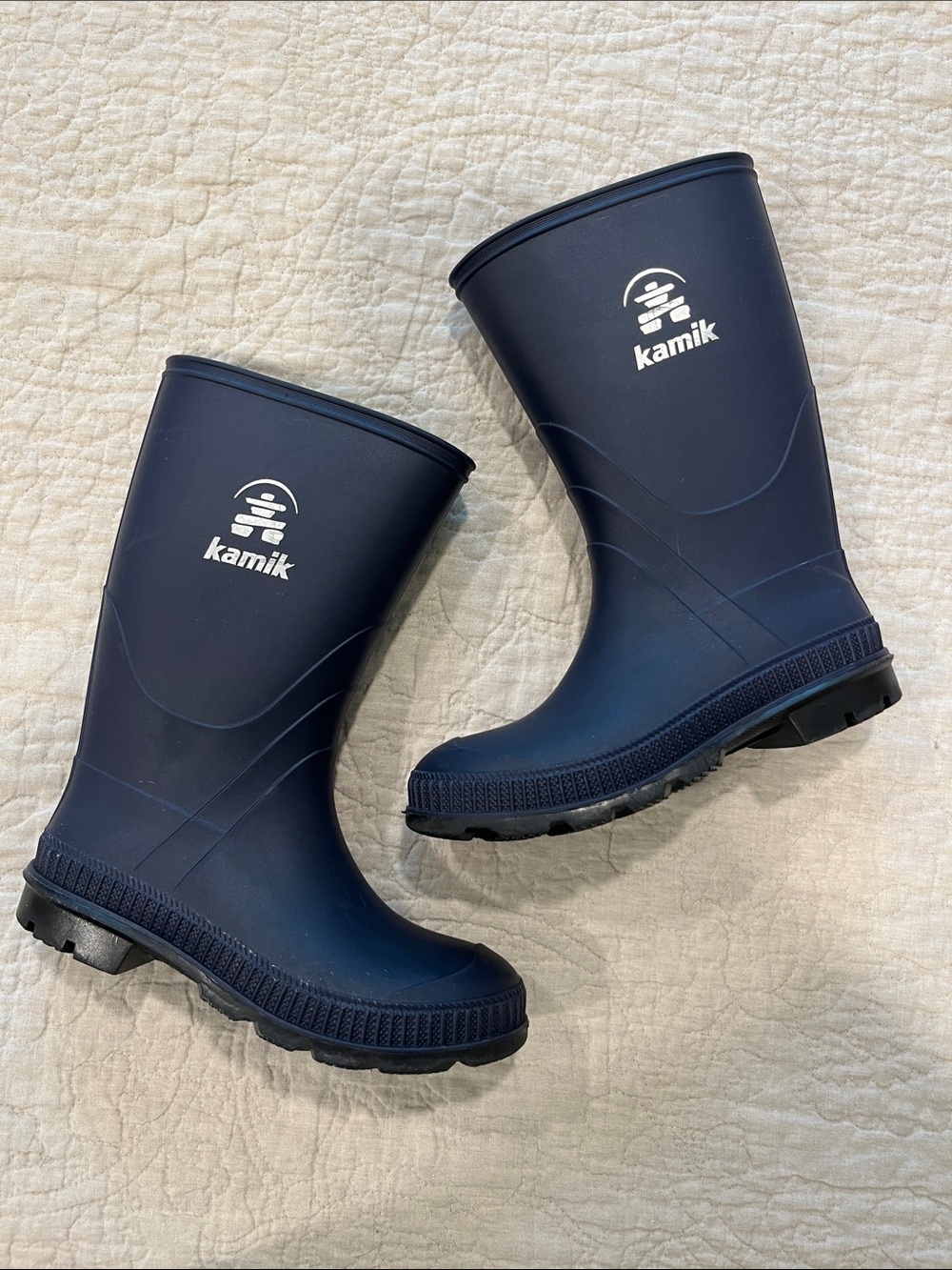 Kamik Kids Navy Blue Waterproof Rain Boots
